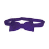 Mens Bow Tie, Pre-tied Banded - Purple