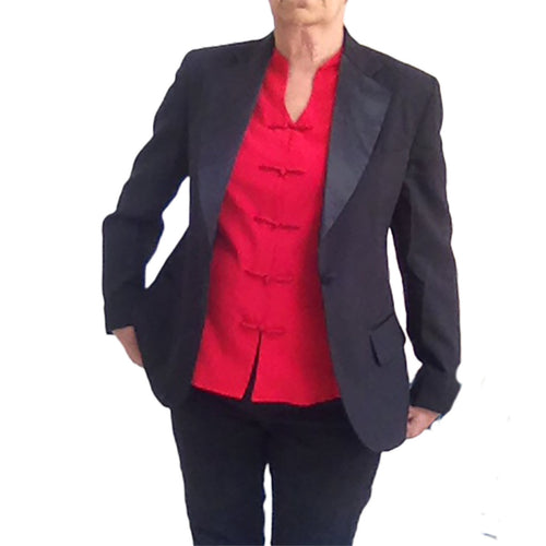 Woman's Tuxedo Jacket, Notched Collar, Black