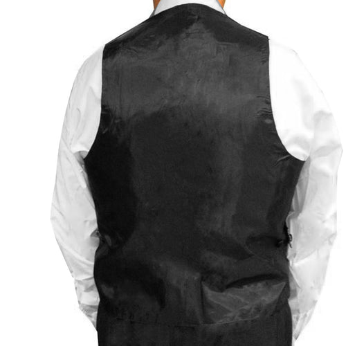 Men's Black Tuxedo Vest with Satin Shawl Collar