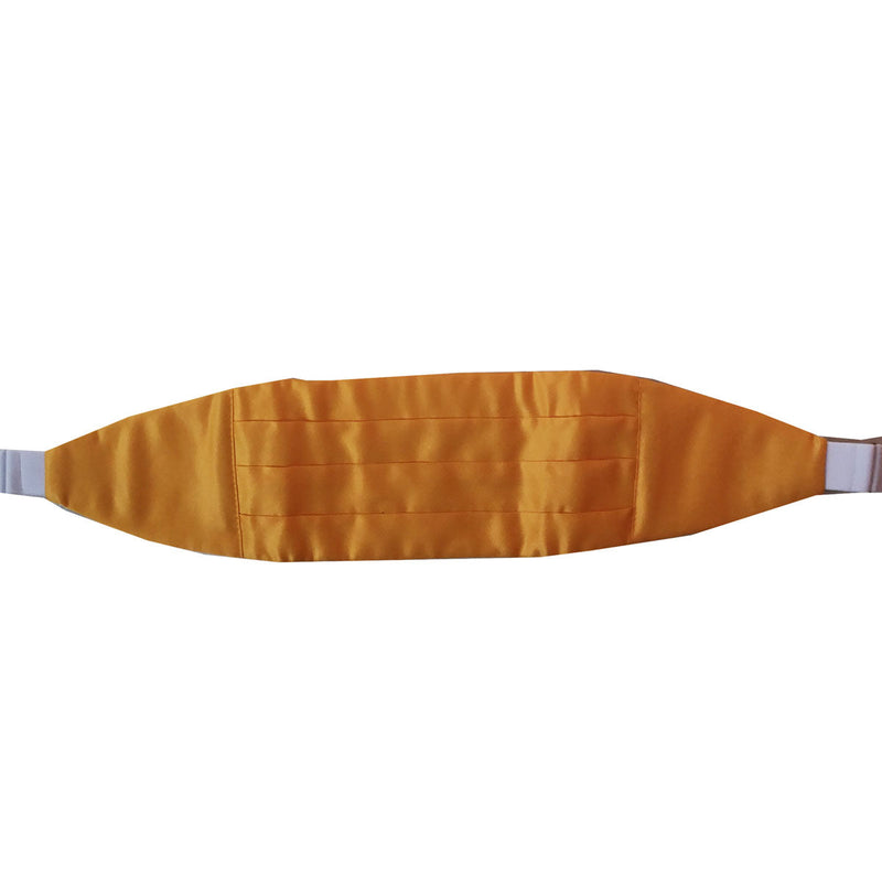 Mens Cornflower Satin-Look Pleated Cummerbund - Cornflower