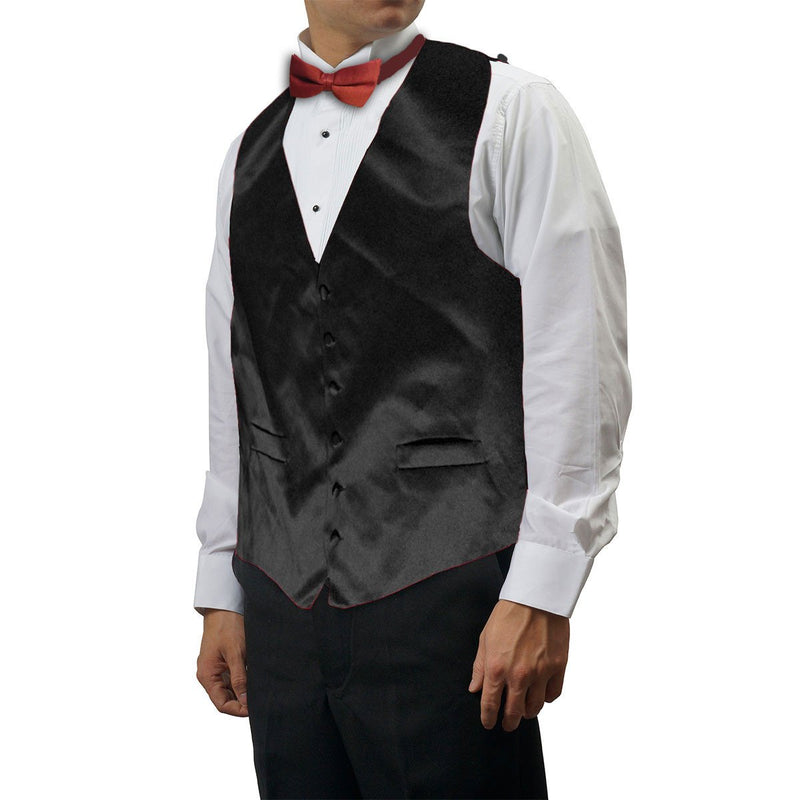 Mens Satin Tuxedo Vest with 6 Buttons