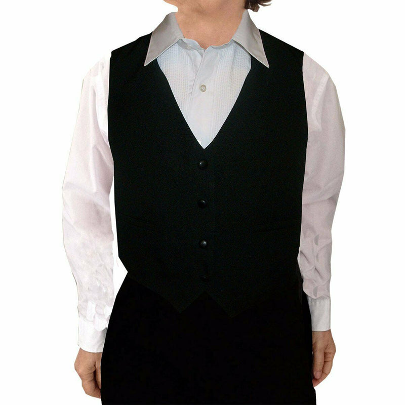 Women's Vest, Black, Satin Back