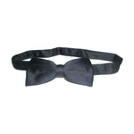 Mens Bow Tie, Pre-tied Banded - Black