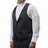 Men's Black Satin Tuxedo Vest with 5 Buttons